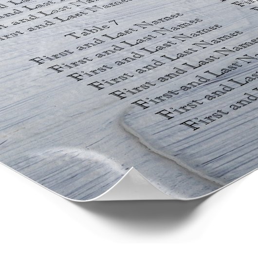 Wedding Seating Chart Romantic Destiny's Destiny Poster (Hoek)