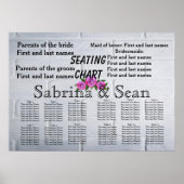 Wedding Seating Chart Romantic Destiny's Destiny Poster (Voorkant)