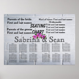 Wedding Seating Chart Romantic Destiny's Destiny Poster