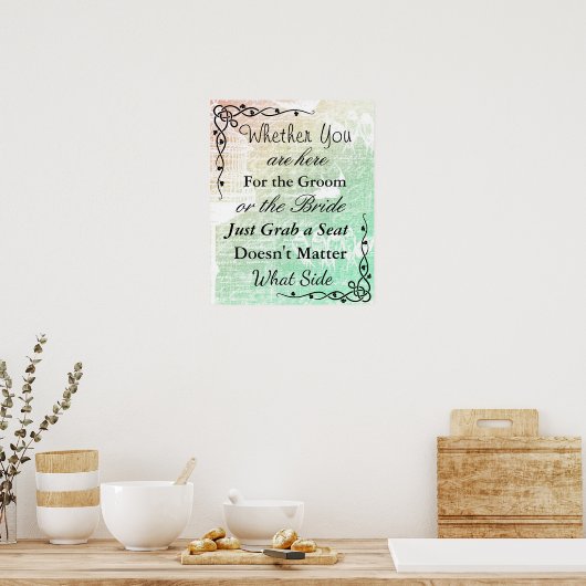 Wedding Seating Chart, Sit "where"-Poster Poster (Keuken)