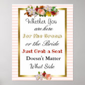 Wedding Seating Chart, Sit "where"-Poster Poster (Voorkant)