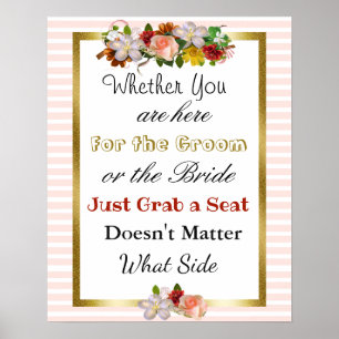 Wedding Seating Chart, Sit "where"-Poster Poster