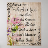 Wedding Seating Chart, Sit "where"-Poster Poster (Voorkant)