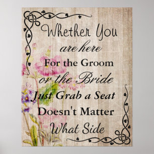 Wedding Seating Chart, Sit "where"-Poster Poster