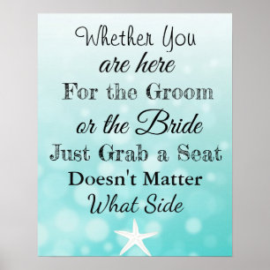 Wedding Seating Chart, Sit "where"-Poster Poster
