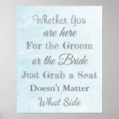 Wedding Seating Chart, Sit "where"-Poster Poster (Voorkant)