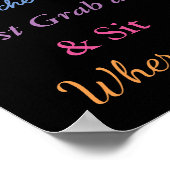 Wedding Seating Chart, Sit "where"-Poster Poster (Hoek)