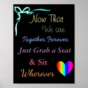 Wedding Seating Chart, Sit "where"-Poster Poster