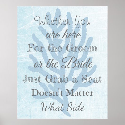 Wedding Seating Chart, Sit "where"-Poster Poster (Voorkant)