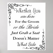 Wedding Seating Chart, Sit "where"-Poster Poster (Voorkant)