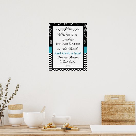Wedding Seating Chart, Sit "where"-Poster Poster (Keuken)