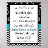 Wedding Seating Chart, Sit "where"-Poster Poster (Voorkant)