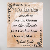 Wedding Seating Chart, Sit "where"-Poster Poster (Voorkant)