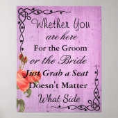 Wedding Seating Chart, Sit "where"-Poster Poster (Voorkant)