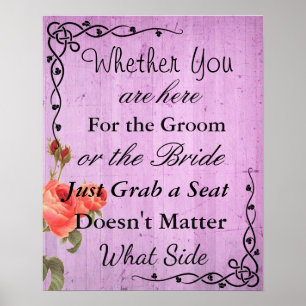 Wedding Seating Chart, Sit "where"-Poster Poster