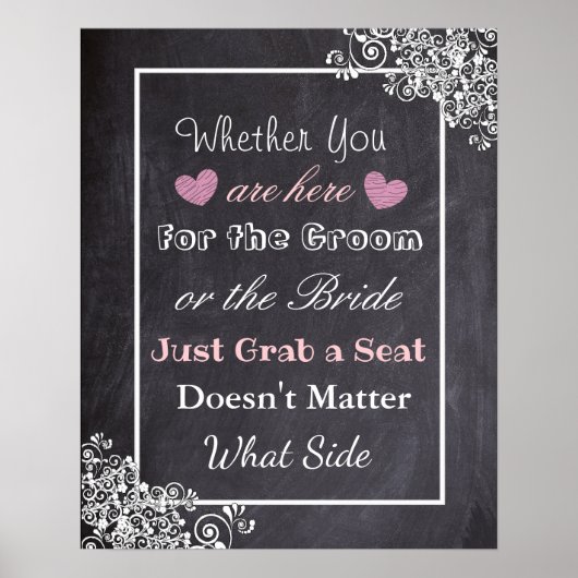 Wedding Seating Chart, Sit "where"-Poster Poster (Voorkant)