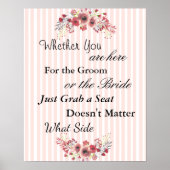 Wedding Seating Chart, Sit "where"-Poster Poster (Voorkant)