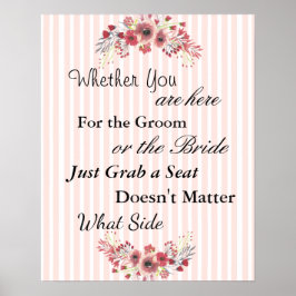 Wedding Seating Chart, Sit "where"-Poster Poster