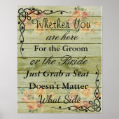 Wedding Seating Chart, Sit "where"-Poster Poster (Voorkant)