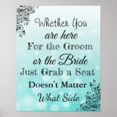 Wedding Seating Chart, Sit "where"-Poster Poster (Voorkant)