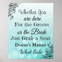 Wedding Seating Chart, Sit "where"-Poster Poster