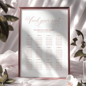 Wedding Seating Plan Board Elegant 12 Tables Poster