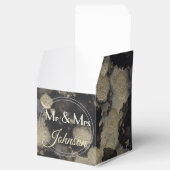 Wedding Shades of Blacks and Golds Classic Bedankdoosjes (Geopend)