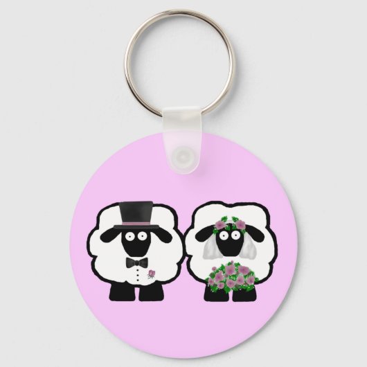 Wedding Sheep Sleutelhanger (Voorkant)