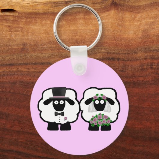 Wedding Sheep Sleutelhanger (Voorkant)