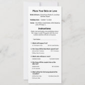 [Wedding Sheet] Wedding Prop Weddenschappen spel Kaart (Voorkant)