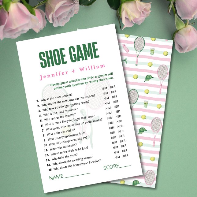 Wedding Shoe Game Tennis Bridal Shower Game (Creator heeft geüpload)