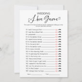 Wedding Shoe Vrijgezellenfeest spel Kaart (Voorkant)