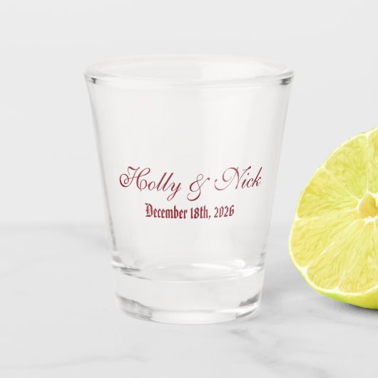 Wedding Shot Glass Glas (Voorkant)