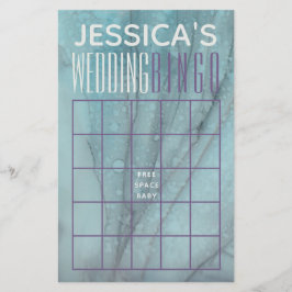 Wedding Shower BINGO Turquoise en Lavenders Flyer
