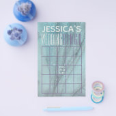 Wedding Shower BINGO Turquoise en Lavenders Flyer (Enkel)