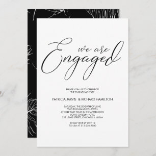Wedding Shower Engagement Party Script Lettering Kaart