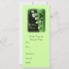Wedding Shower Green Invitation Lily van de Valley Kaart