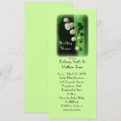 Wedding Shower Green Invitation Lily van de Valley Kaart (Voorkant / Achterkant)