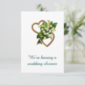 Wedding Shower, Lily of the Valley and Hearts Kaart (Staand voorkant)