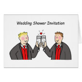 Wedding Shower nodigt twee Grooms uit. (Voorkant Horizontaal)