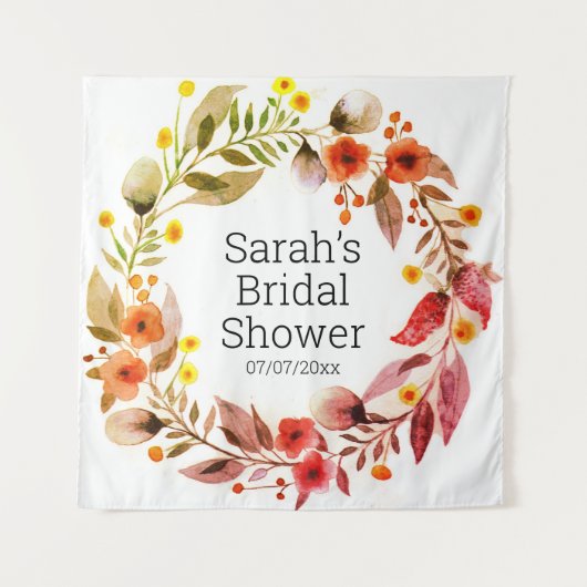 Wedding shower personalized tapestry wandkleed (Voorkant)