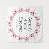 Wedding shower personalized tapestry wandkleed (Voorkant (horizontaal))