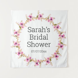 Wedding shower personalized tapestry wandkleed