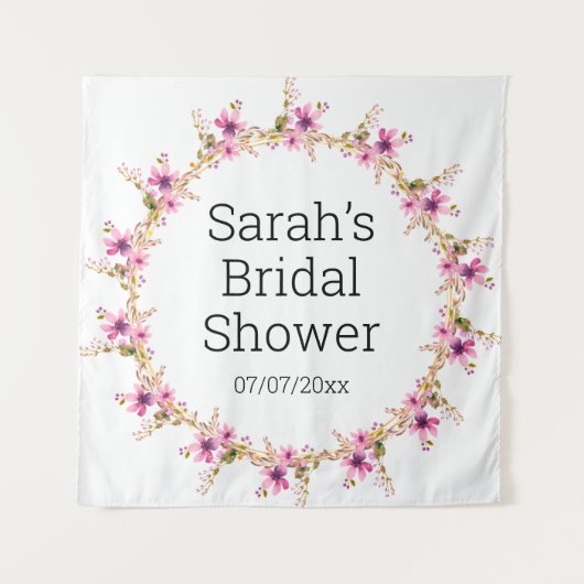 Wedding shower personalized tapestry wandkleed (Voorkant)