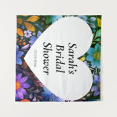 Wedding shower wall poster personalized wandkleed (Voorkant (horizontaal))