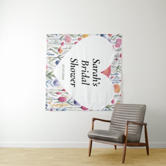 Wedding shower wall poster personalized wandkleed (In Situ (horizontaal))