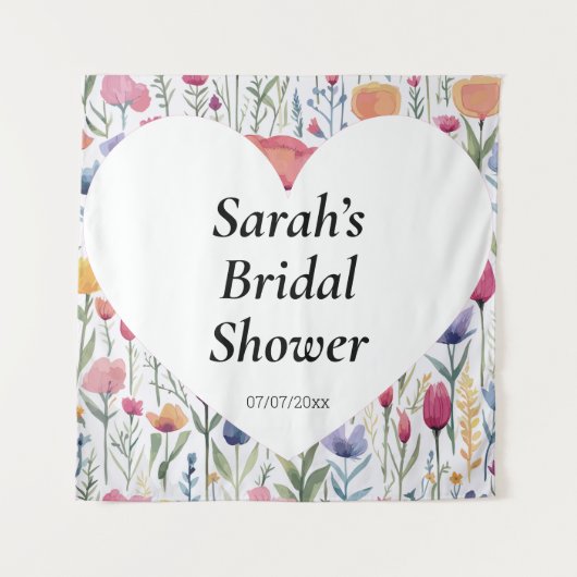 Wedding shower wall poster personalized wandkleed (Voorkant)