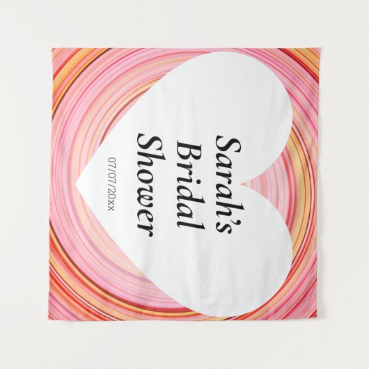 Wedding shower wall poster personalized wandkleed (Voorkant (horizontaal))