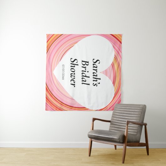 Wedding shower wall poster personalized wandkleed (In Situ (horizontaal))