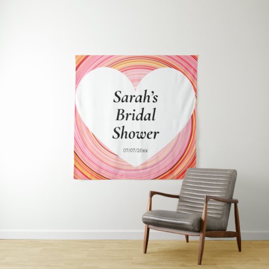 Wedding shower wall poster personalized wandkleed (In situ)